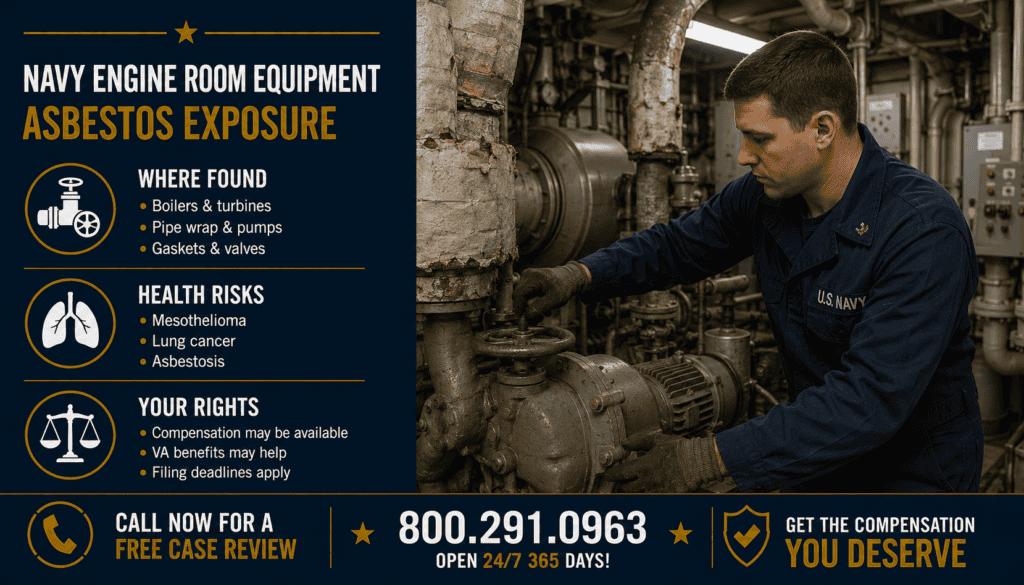 Navy Engine Room Equipment Asbestos Exposure - Mesothelioma