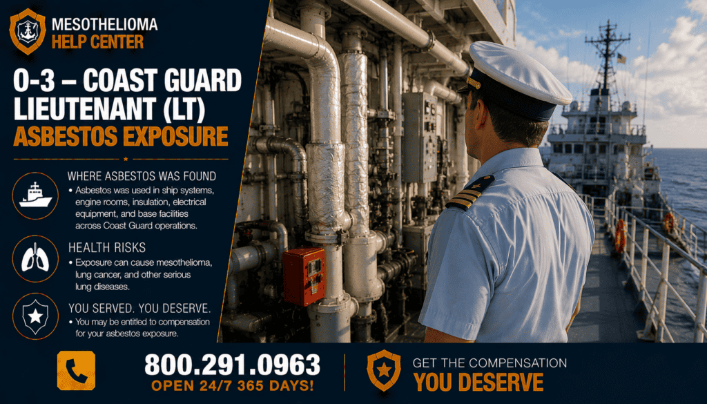 O-3 – Coast Guard Lieutenant (LT) Asbestos Exposure - Mesothelioma