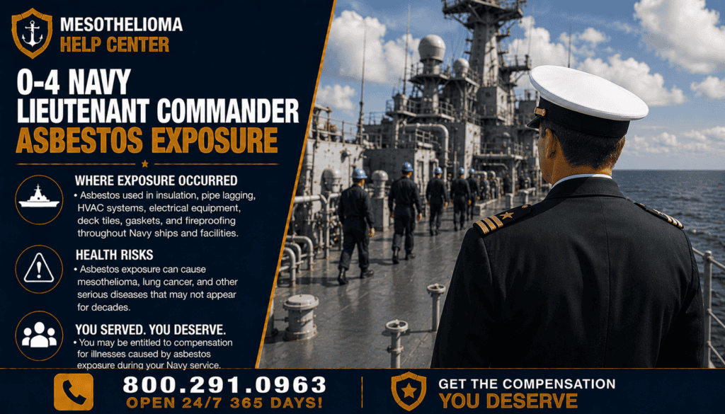 O-4 Navy Lieutenant Commander Asbestos Exposure - Mesothelioma