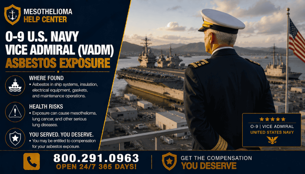 O-9 U.S. Navy Vice Admiral VADM Asbestos Exposure - Mesothelioma