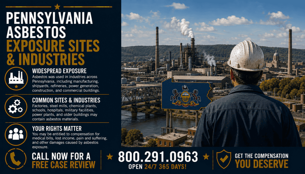 Pennsylvania Asbestos Exposure Sites & Industries - Mesothelioma