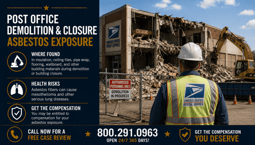Post Office Demolition & Closure Asbestos Exposure - Mesothelioma