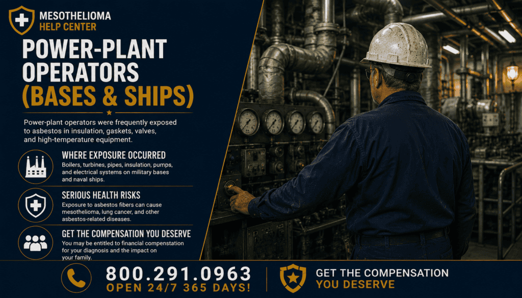 Power-Plant Operators (Bases & Ships) Asbestos Exposure - Mesothelioma