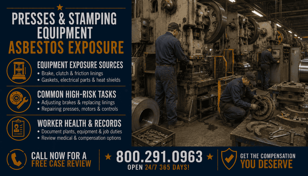 Presses & Stamping Equipment Asbestos Exposure - Mesothelioma
