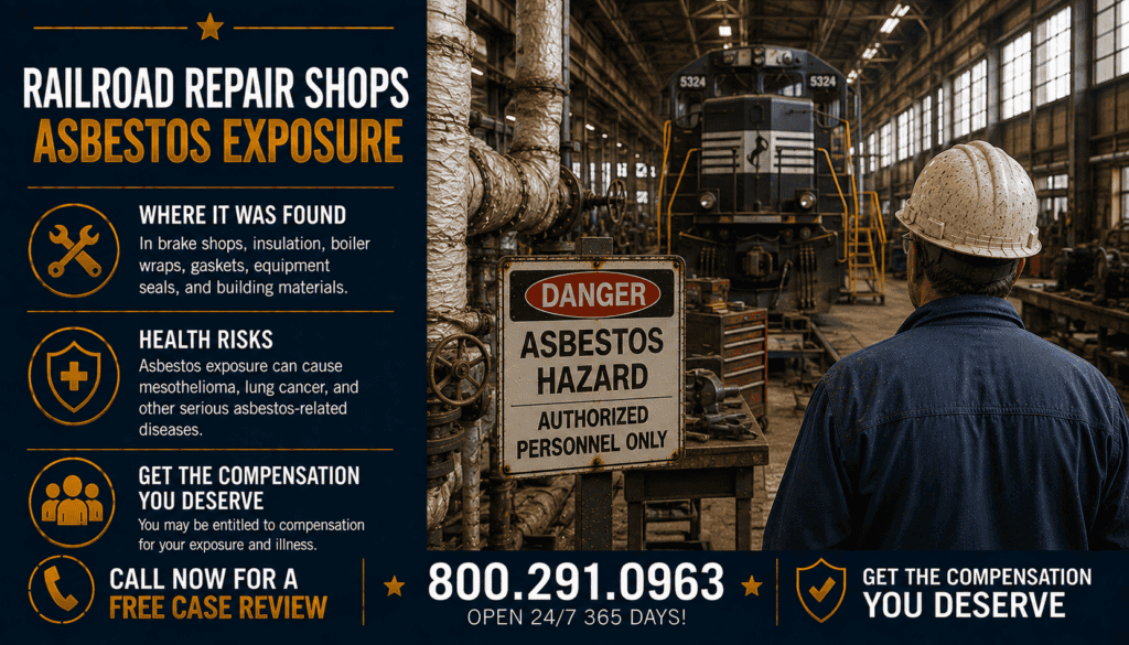 Railroad Repair Shops Asbestos Exposure - Mesothelioma