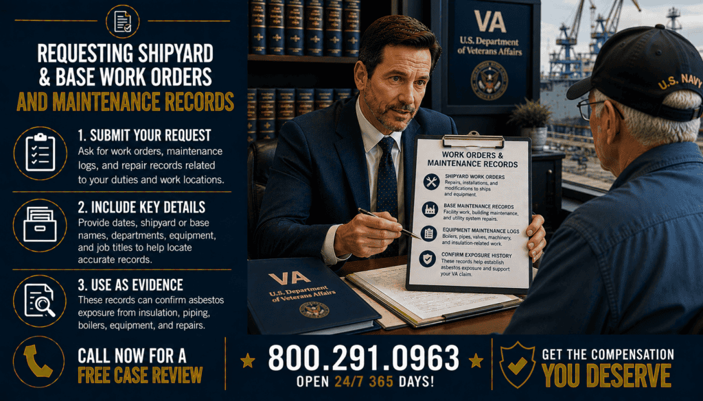 Requesting Shipyard & Base Work Orders and Maintenance Records - Mesothelioma