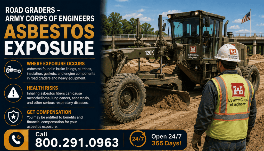Road Graders – Army Corps of Engineers - Mesothelioma