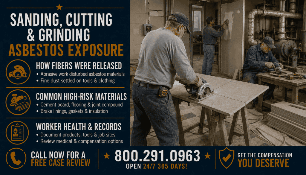 Sanding, Cutting & Grinding Asbestos Exposure - Mesothelioma