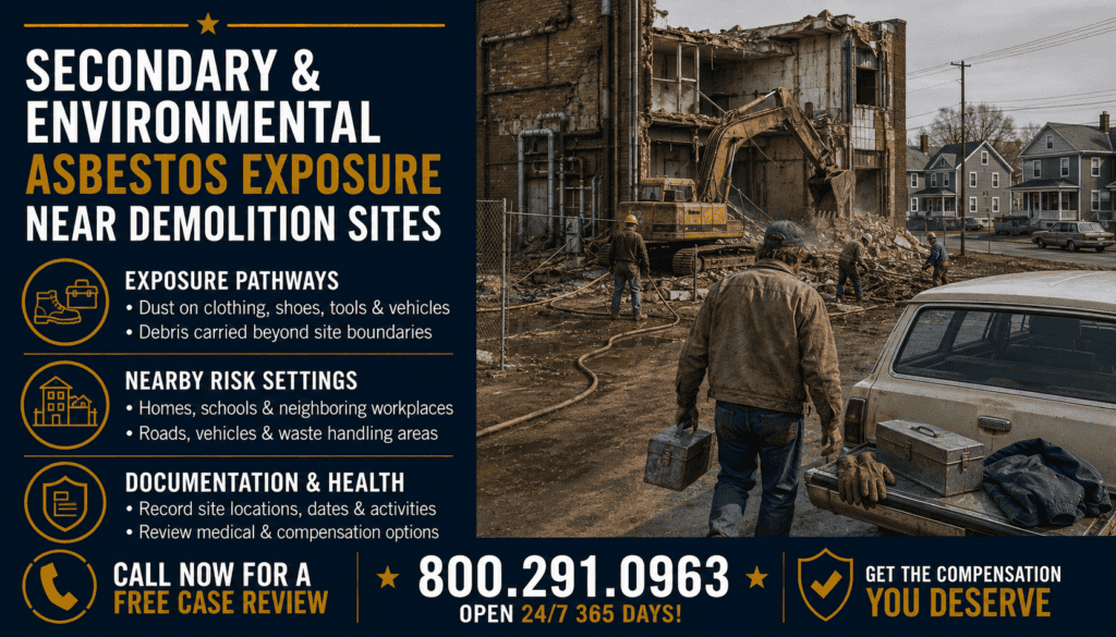 Secondary & Environmental Asbestos Exposure Near Demolition Sites - Mesothelioma