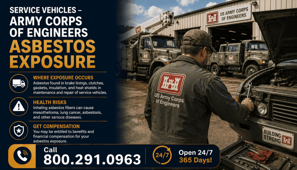 Service Vehicles - Army Corps of Engineers - Mesothelioma Lawsuit