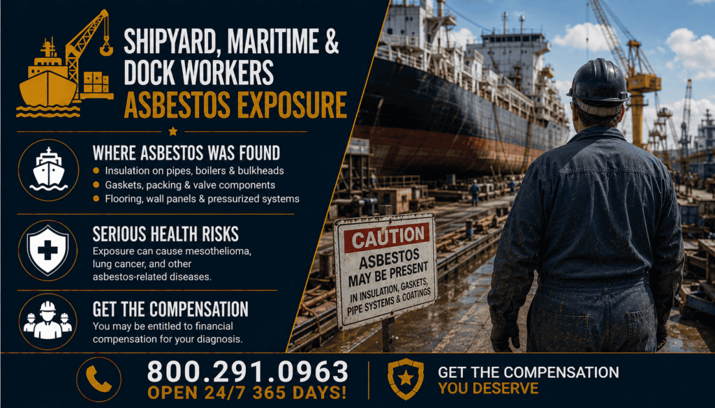 Shipyard, Maritime & Dock Workers Asbestos Exposure - Mesothelioma