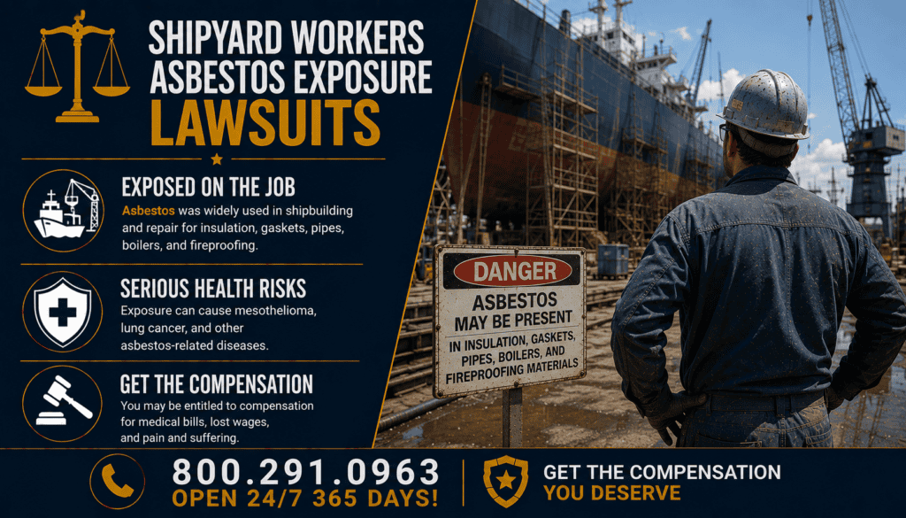 Shipyard Workers Asbestos Exposure Lawsuit Claims