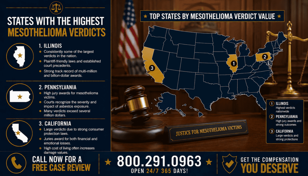 States With the Highest Mesothelioma Verdicts