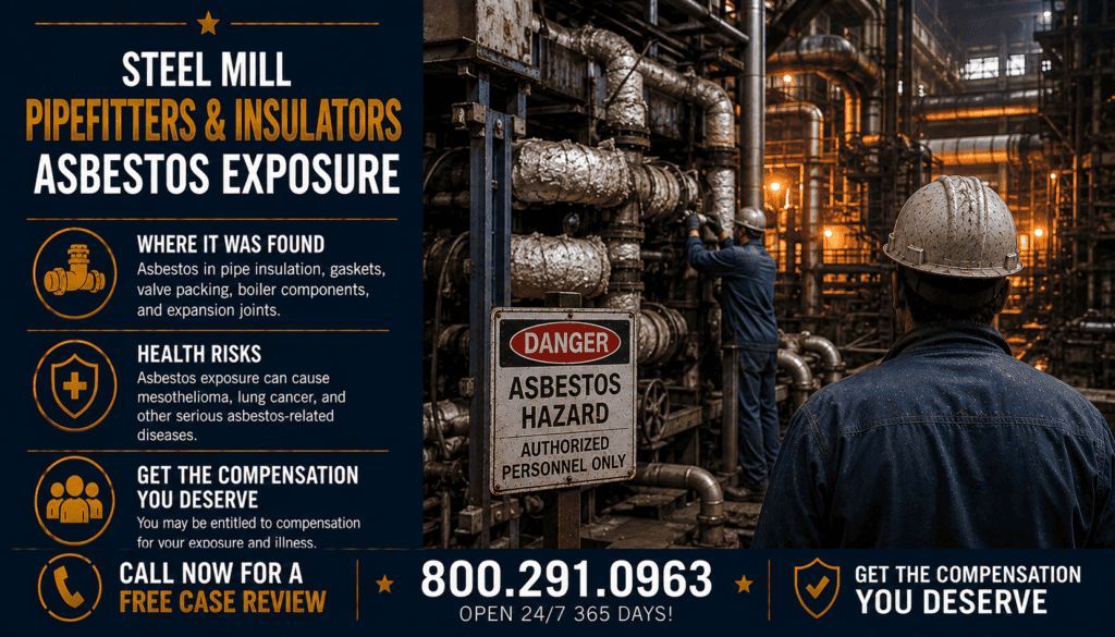 Steel Mill Pipefitters & Insulators Asbestos Exposure - Mesothelioma