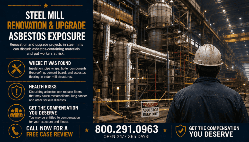 Steel Mill Renovation & Upgrade Asbestos Exposure - Mesothelioma