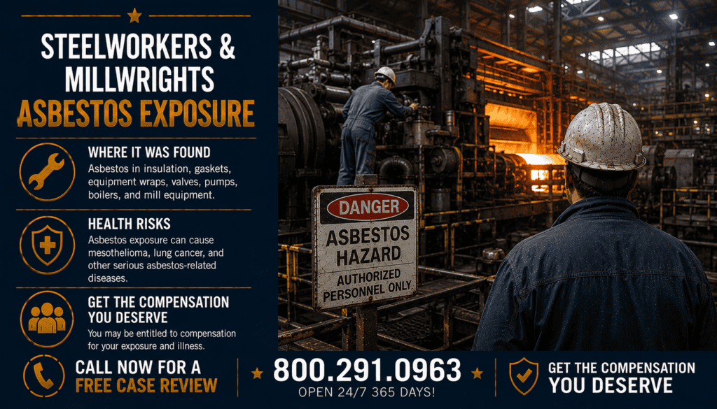 Steelworkers & Millwrights Asbestos Exposure - Mesothelioma