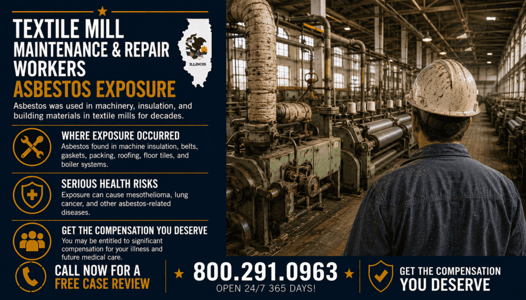 Textile Mill Maintenance & Repair Workers Asbestos Exposure - Mesothelioma