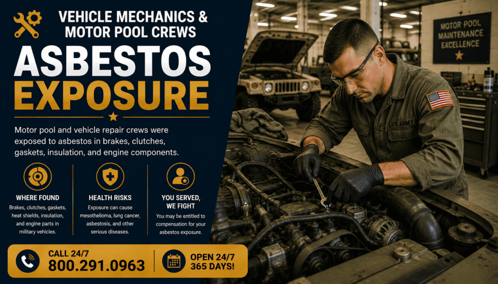 Vehicle Mechanics & Motor Pool Crews - Mesothelioma Asbestos Exposure