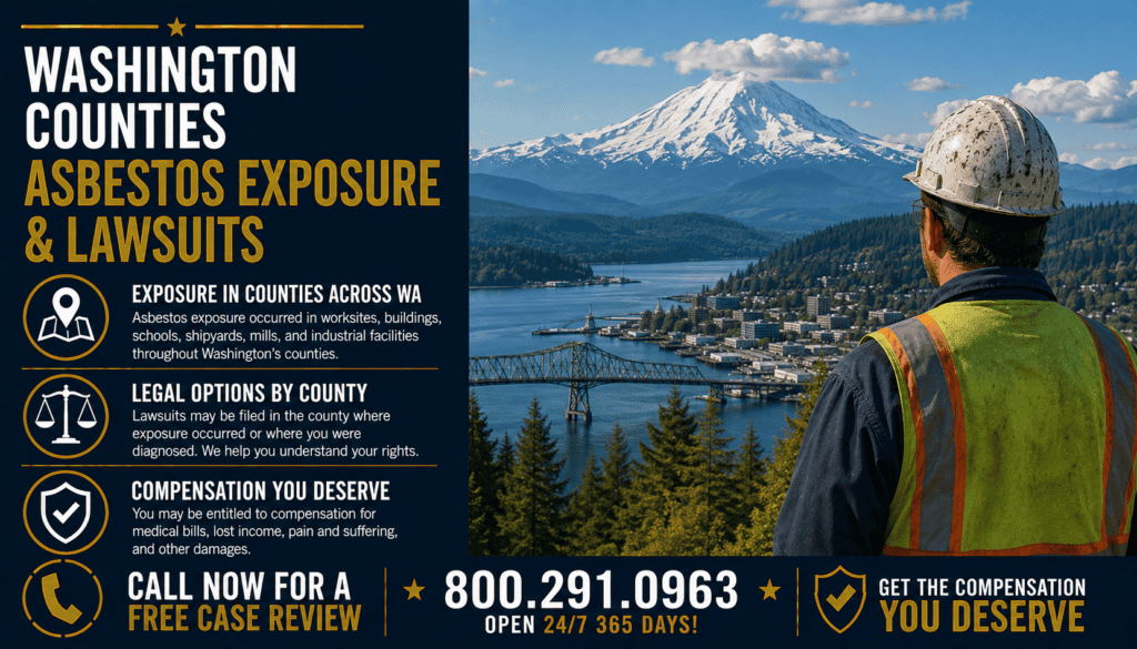 Washington Counties Asbestos Exposure & Lawsuits