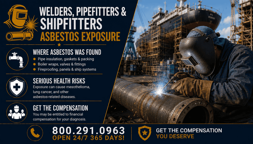 Welders, Pipefitters & Shipfitters Asbestos Exposure - Mesothelioma
