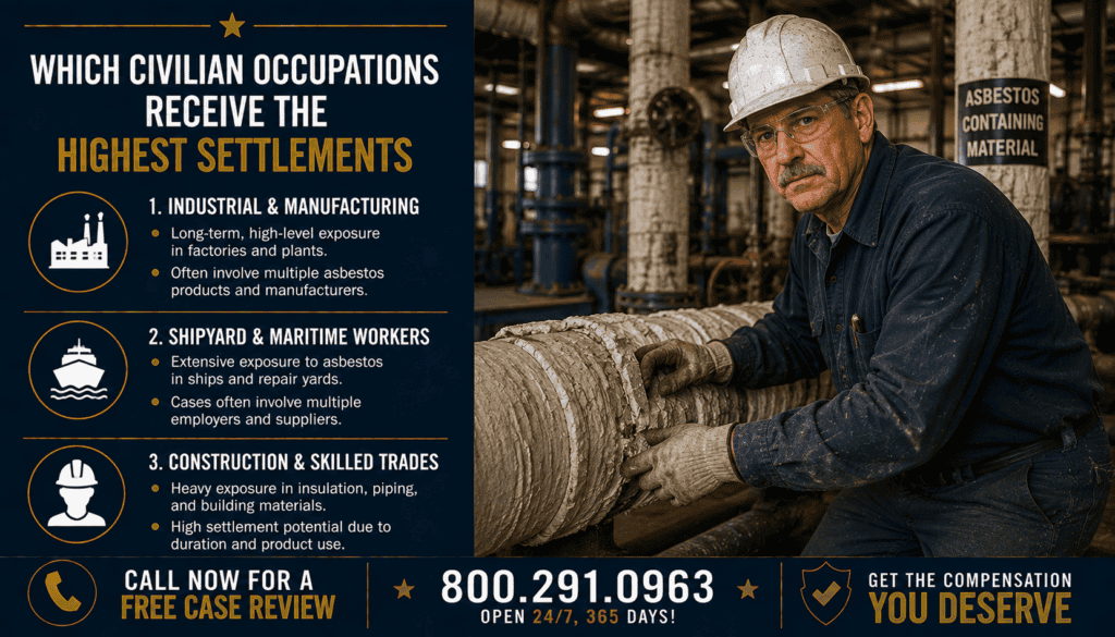 Which Civilian Occupations Receive the Highest Settlements - Mesothelioma