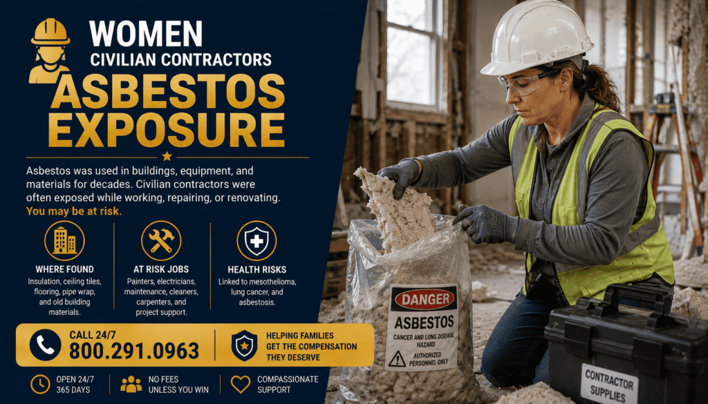 Women Civilian Contractors Asbestos Exposure - Mesothelioma Lawsuit