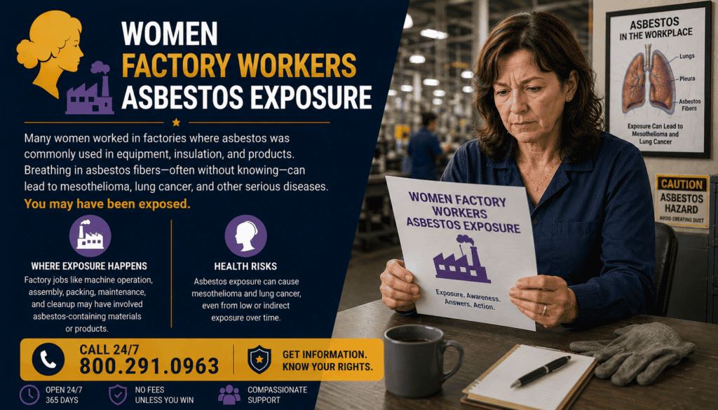 Women Factory Workers Asbestos Exposure Lawsuit- Mesothelioma