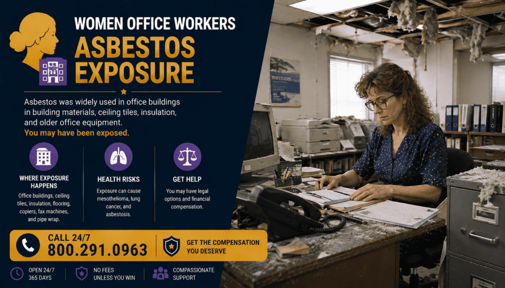 Women Office Workers Asbestos Exposure - Mesothelioma Lawsuit
