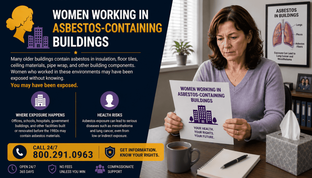 Women Working in Asbestos-Containing Buildings - Mesothelioma