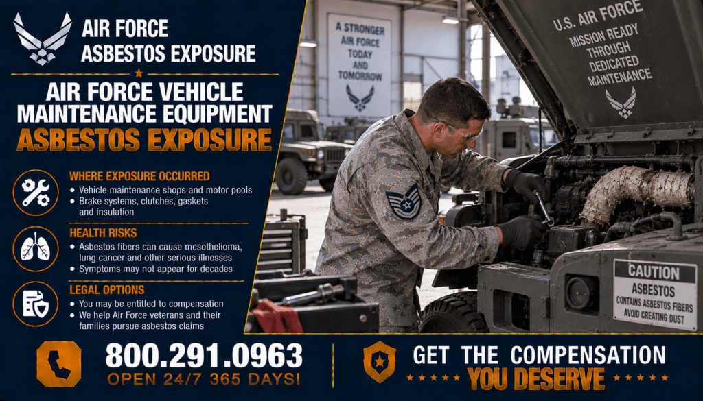 Air Force Vehicle Maintenance Equipment Asbestos Exposure - Mesothelioma