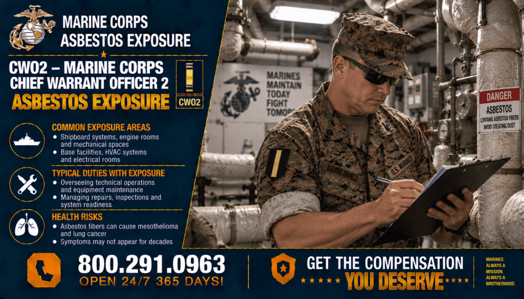 CWO2 – Marine Corps Chief Warrant Officer 2 Asbestos Exposure - Mesothelioma