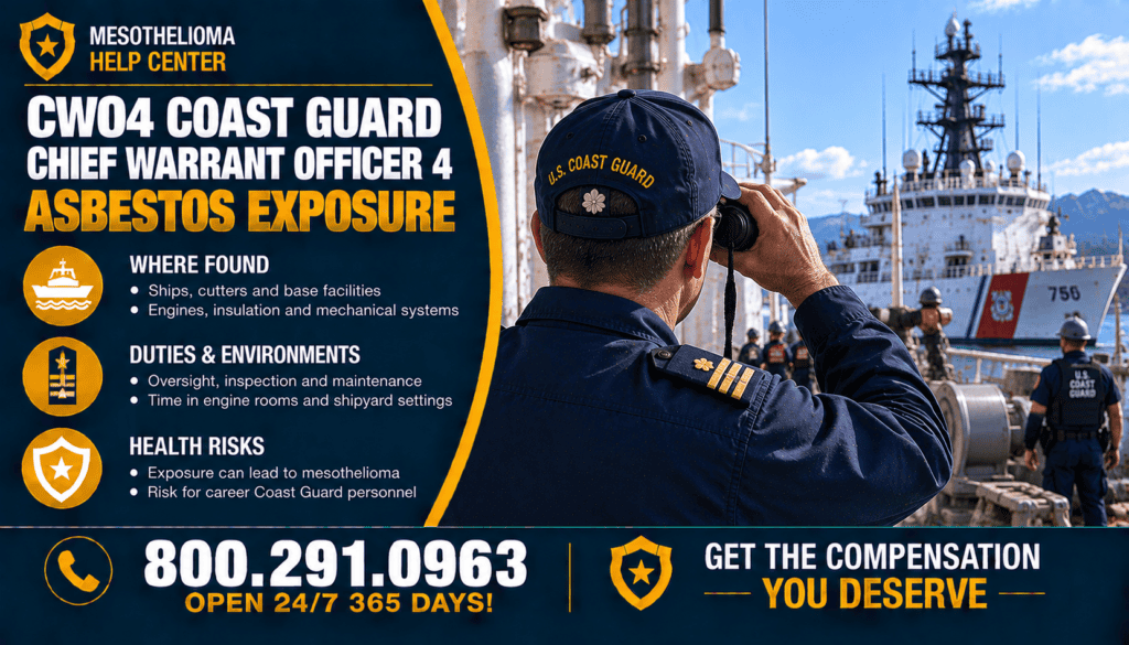 CWO4 Coast Guard Chief Warrant Officer 4 Asbestos Exposure - Mesothelioma