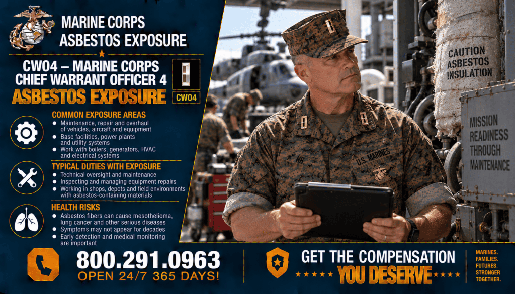 CWO4 – Marine Corps Chief Warrant Officer 4 Asbestos Exposure - Mesothelioma