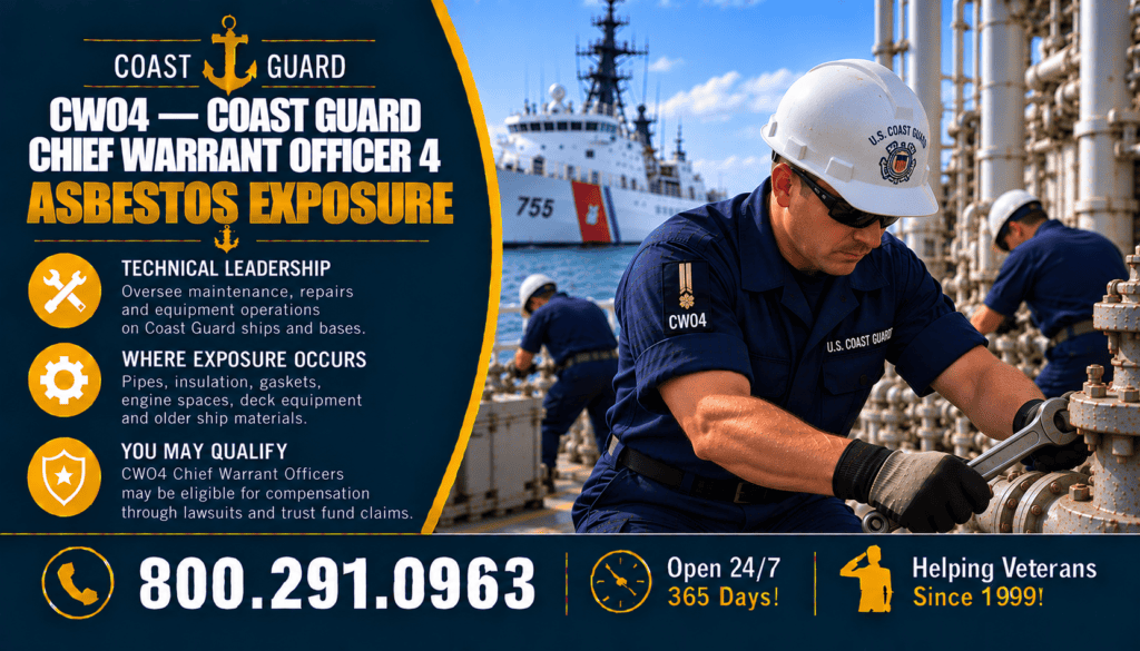 CWO4 — Coast Guard Chief Warrant Officer 4 Asbestos Exposure - Mesothelioma