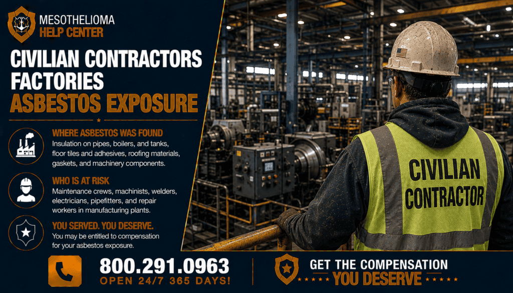Civilian Contractors Factories Asbestos Exposure - Mesothelioma