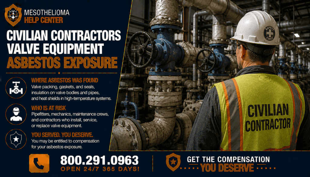 Civilian Contractors Valve Equipment Asbestos Exposure - Mesothelioma
