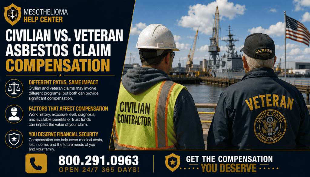 Civilian vs. Veteran Asbestos Claim Compensation - Mesothelioma