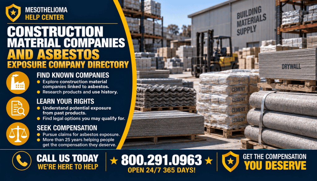 Construction Materials Companies and Asbestos Exposure Products, Workers & Claims