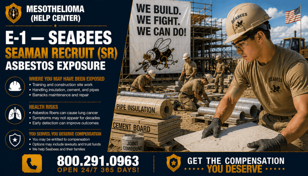 E-1 — Seabees Seaman Recruit (SR) Asbestos Exposure - Mesothelioma and Lung Cancer