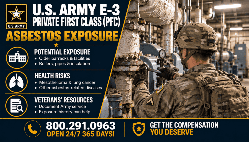 E-3 — Army Private First Class (PFC) - Mesothelioma