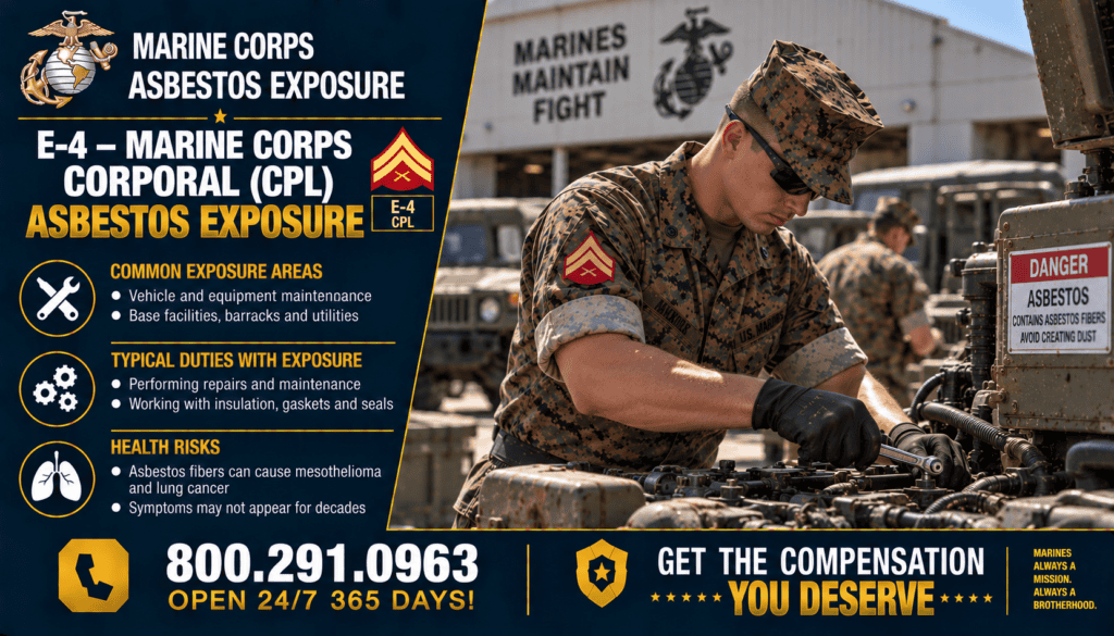E-4 – Marine Corps Corporal (Cpl) Asbestos Exposure - Mesothelioma