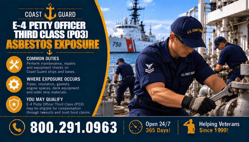 E-4 — Petty Officer Third Class (PO3) Asbestos Exposure - Mesothelioma