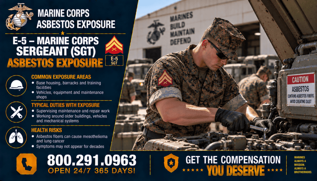 E-5 – Marine Corps Sergeant (Sgt) Asbestos Exposure - Mesothelioma
