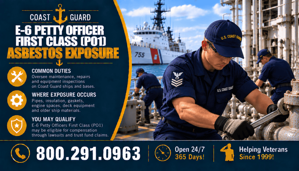 E-6 — Petty Officer First Class (PO1) Asbestos Exposure - Mesothelioma