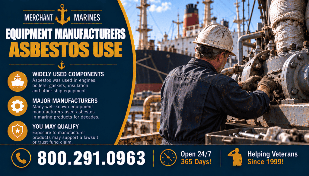 Merchant Marine Equipment Manufacturers Asbestos Use - Mesothelioma