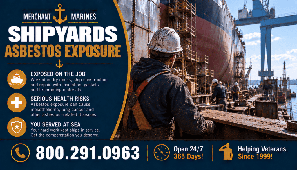 Merchant Marine Shipyards Asbestos Exposure - Mesothelioma