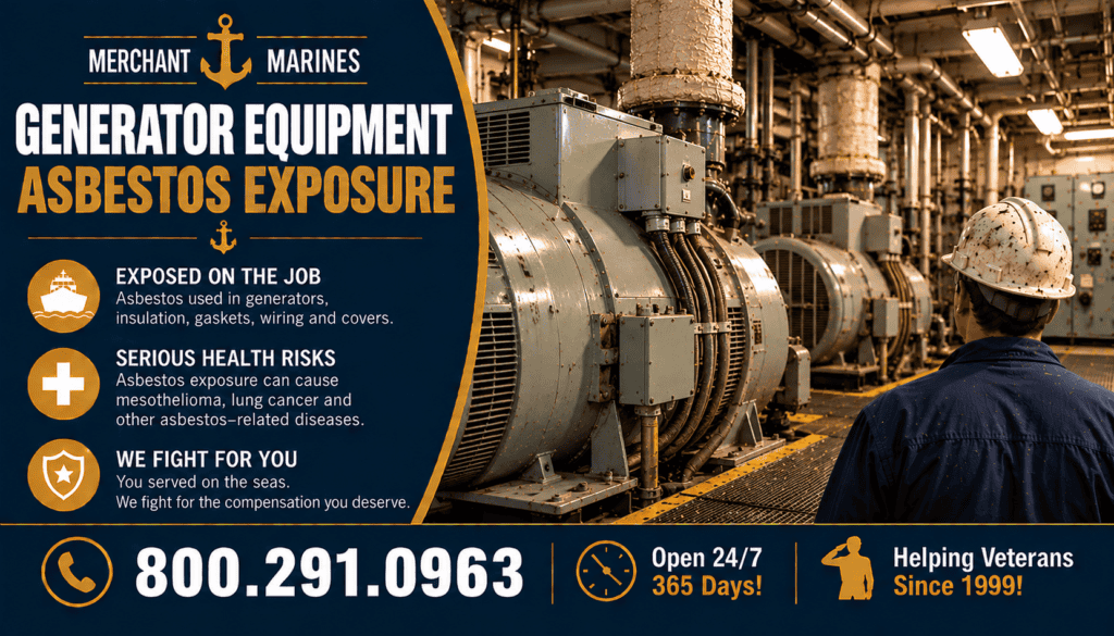 Merchant Marines Generator Equipment Asbestos Exposure - Mesothelioma