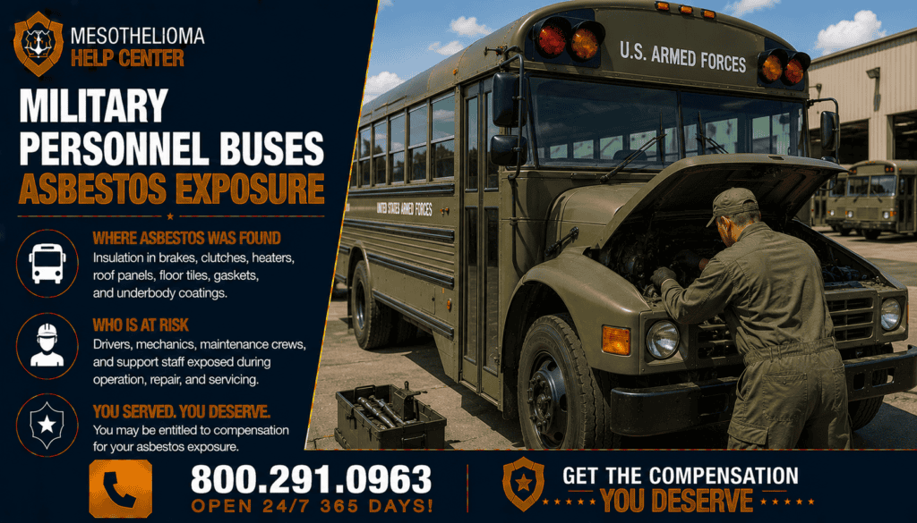 Military Personnel Buses Asbestos Exposure - Mesothelioma