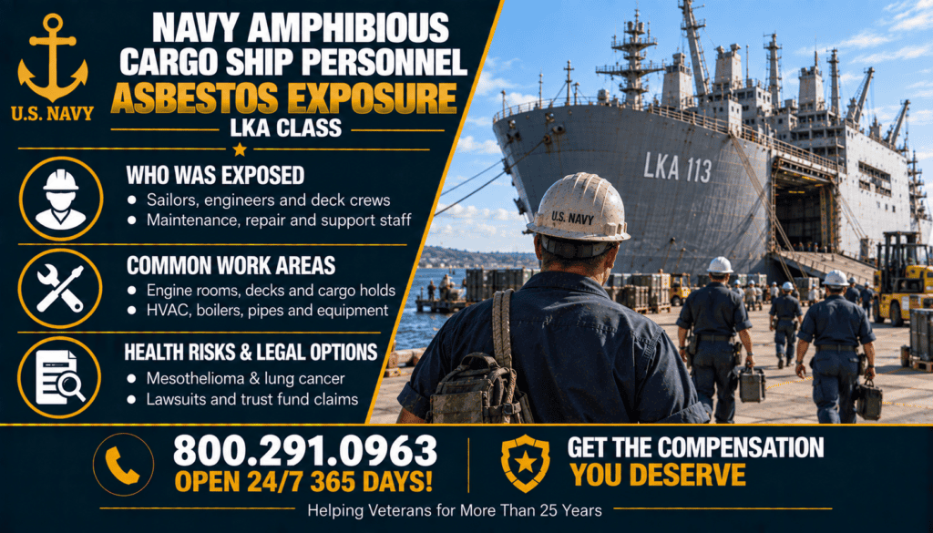 Navy Amphibious Cargo Ship Personnel With Asbestos Exposure