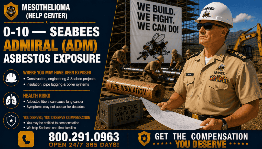 O-10 - Seabees Admiral Asbestos Exposure - Mesothelioma and Lung Cancer
